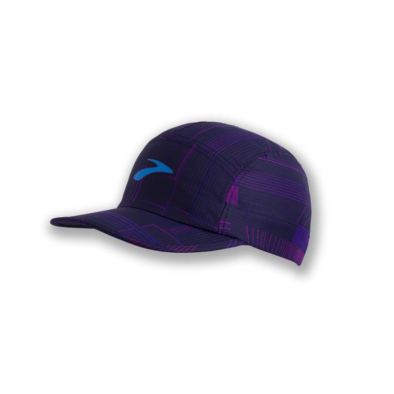 Brooks Propel - Womens Running Hat - Matrix Navy Print/Purple (23785EFPR)
